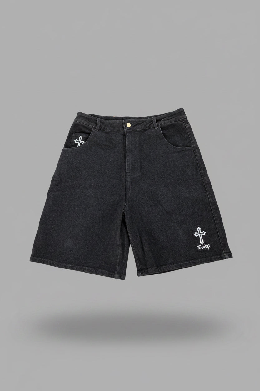Black Evoke Jorts
