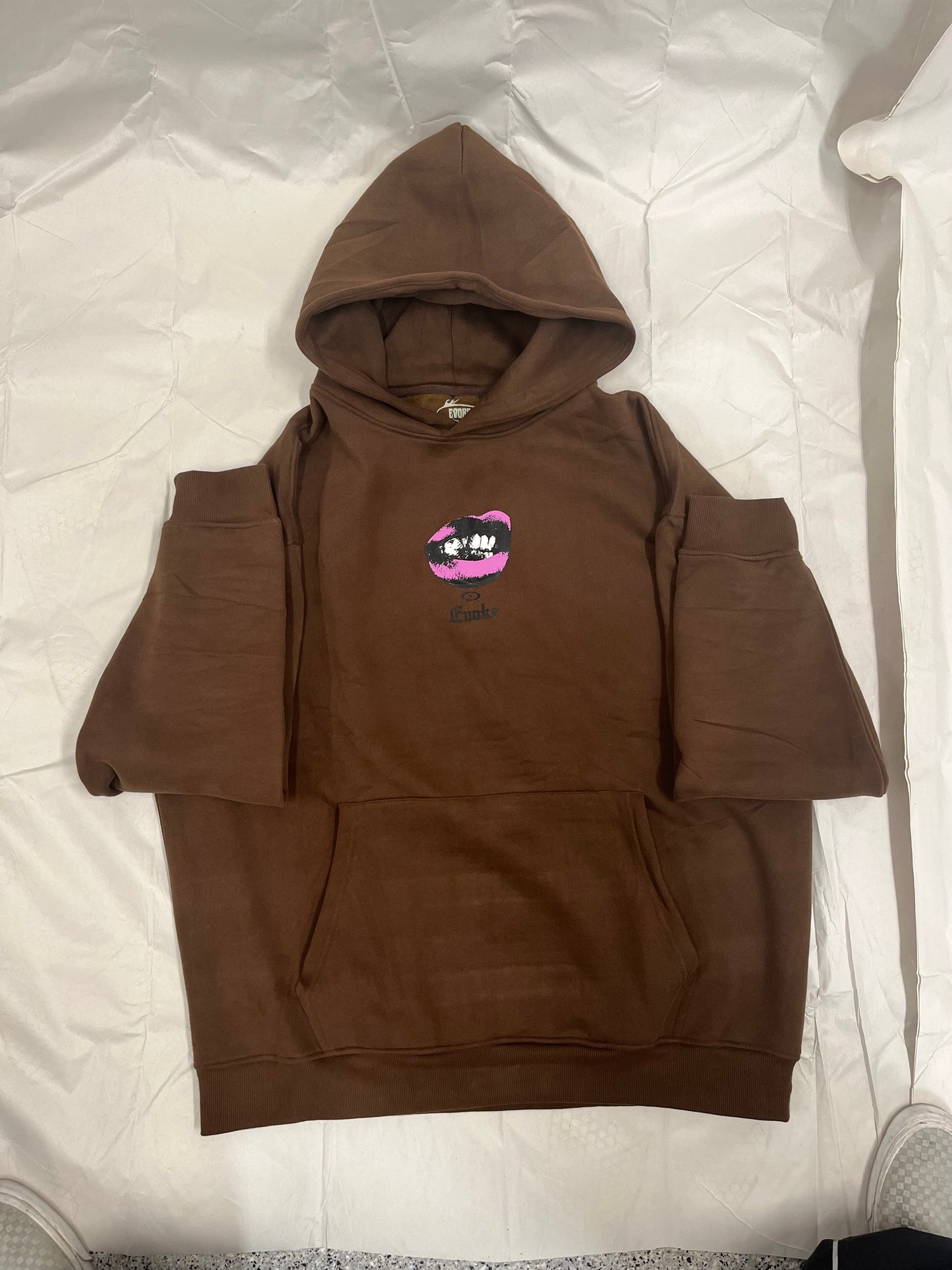 Evoke Brown Lips Hoodie