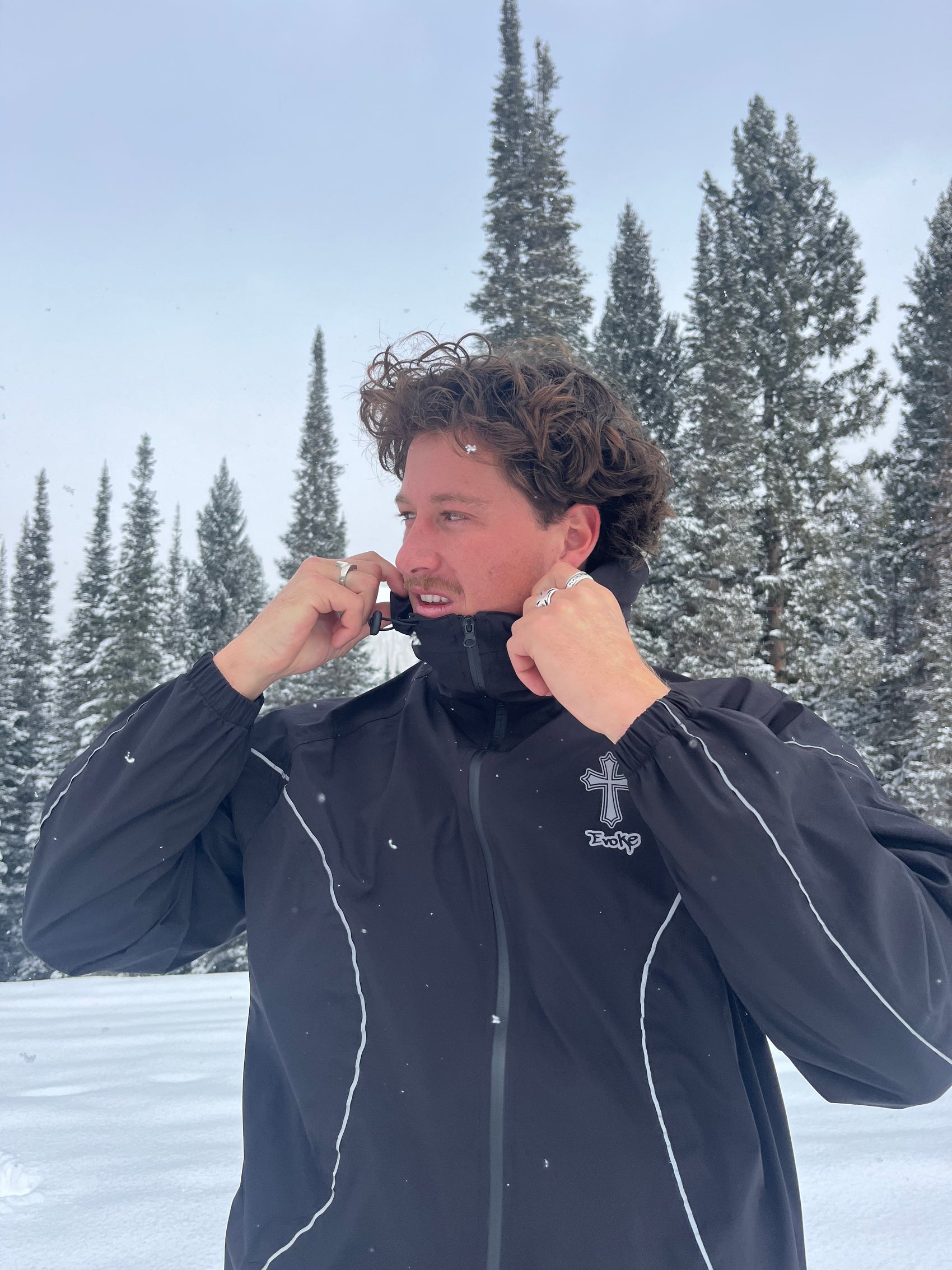 Reflective snow jacket